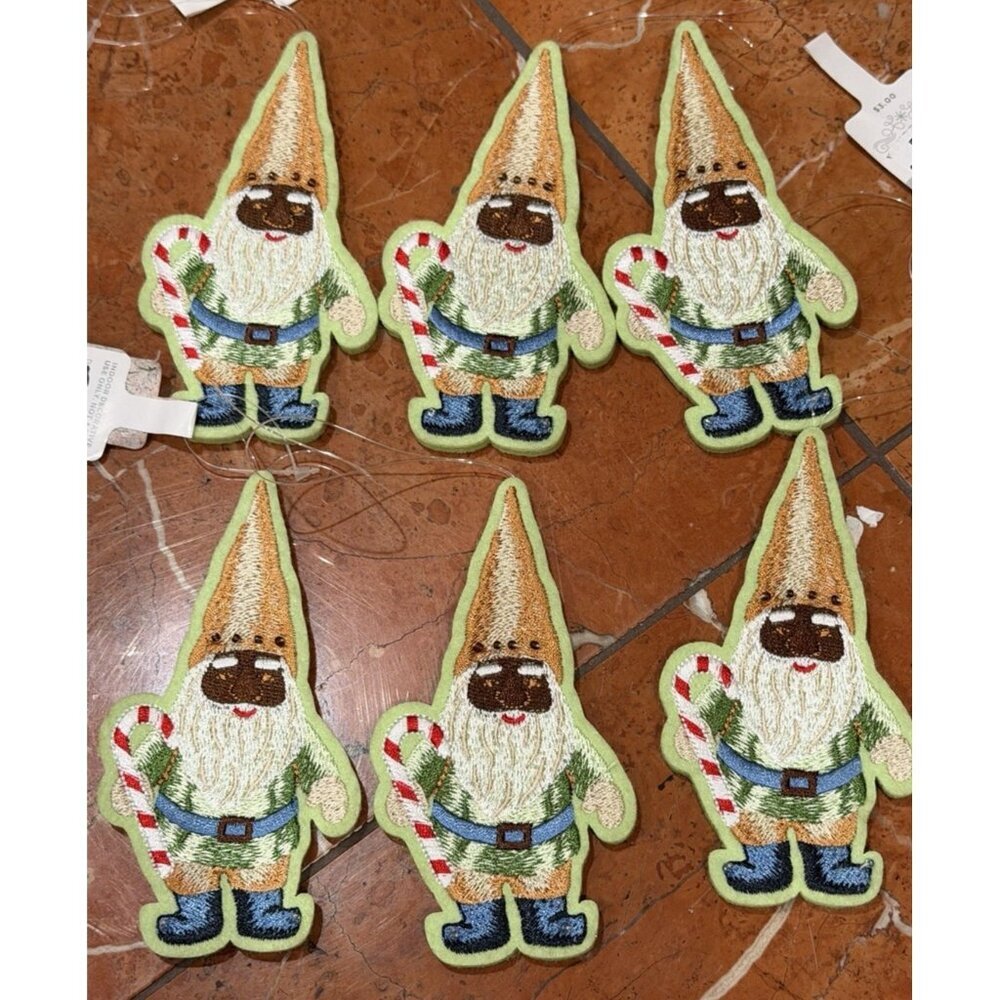 WONDERSHOP TARGET GNOME ELF FELT CHRISTMAS ORNAMENT LOT 6 NEW NWT